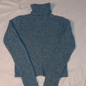 Vintage Womens Abercrombie & Fitch 100% Lambswool Rib Knit Turtleneck Sweater